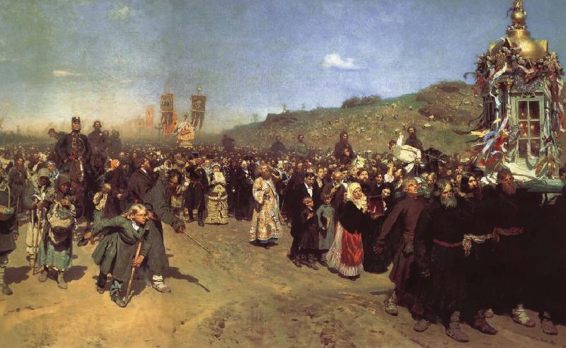 Ilya Repin Religious Procession in the Province of Kursk